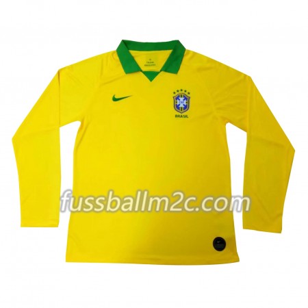 Fußballtrikots Brasilien Heim Trikotsatz Copa América 2019 Langarm